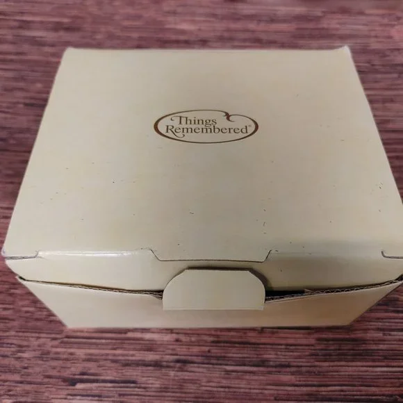 Things Remembered Silver Trinket Metal Box & Red Candle Set in Original Box - Picture 3 of 4